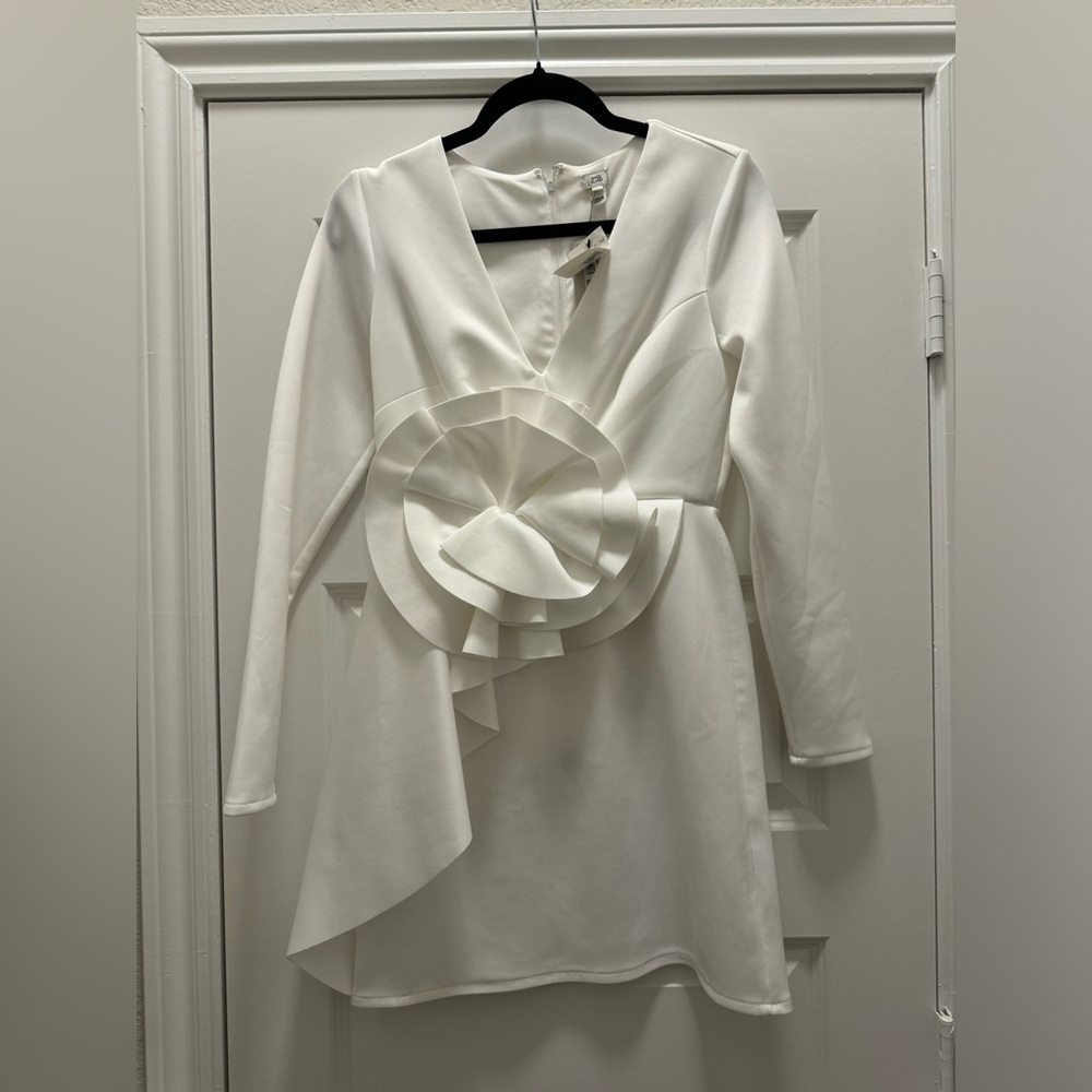 River Island Corsage Detail Long Sleeve Body-Con Minidress